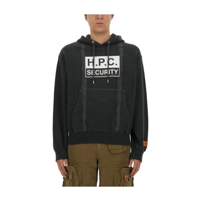 Sweatshirt met logoprint Heron Preston , Black , Heren