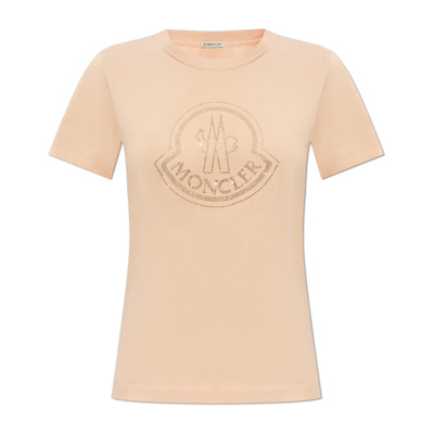 T-shirt met logo Moncler , Pink , Dames