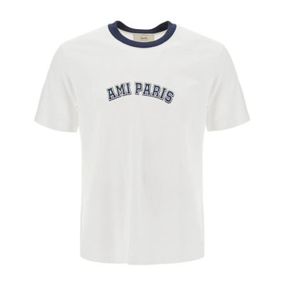 T-shirt met logoprint Ami Paris , White , Dames