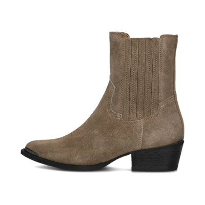 Taupe Suède Enkellaarsjes Toral , Beige , Dames