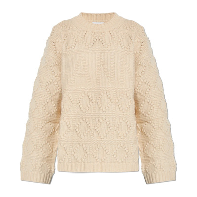 Trui met geborduurd patroon Ganni , Beige , Dames