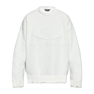 Trui met logo Balenciaga , White , Heren