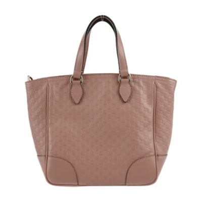 Tweedehands Roze Leren Gucci Shopper Gucci Vintage , Pink , Dames