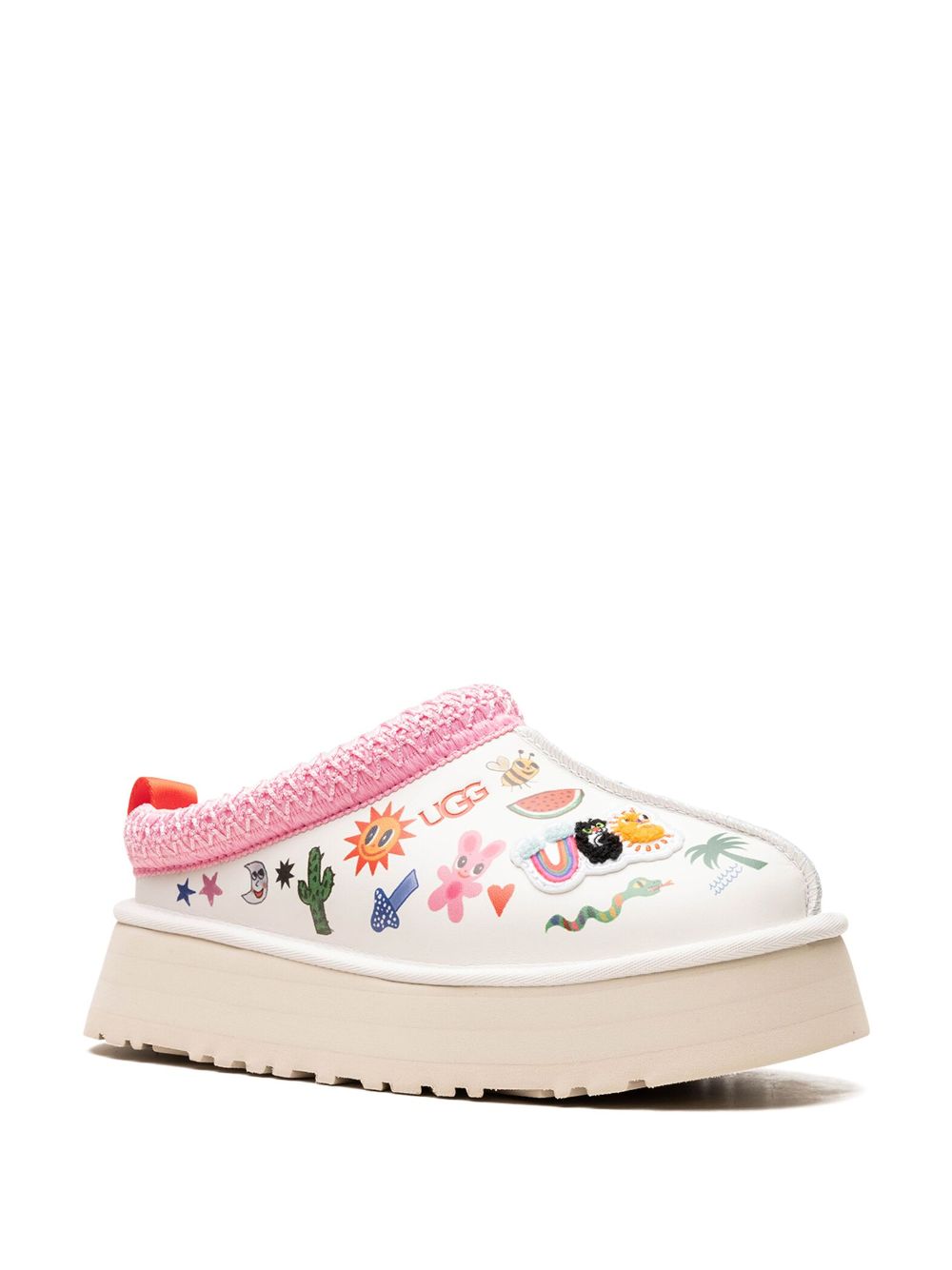 UGG Tazz Pop Sketch "White" slippers - Wit