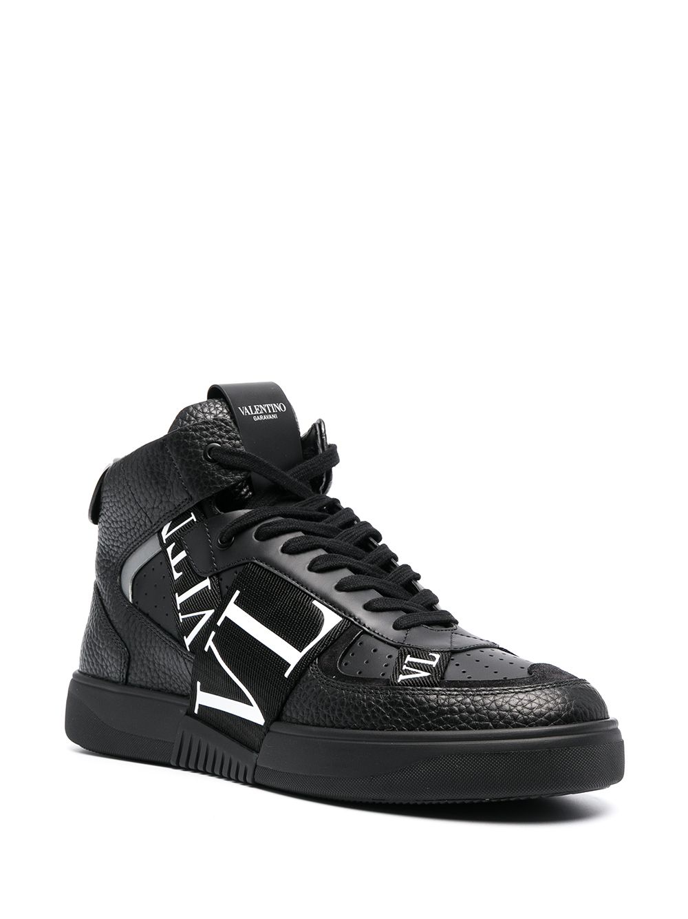 Valentino Garavani VL7N mid-top leren sneakers - Zwart