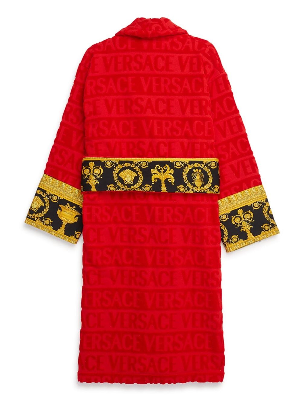 Versace Badjas met tekst - Rood