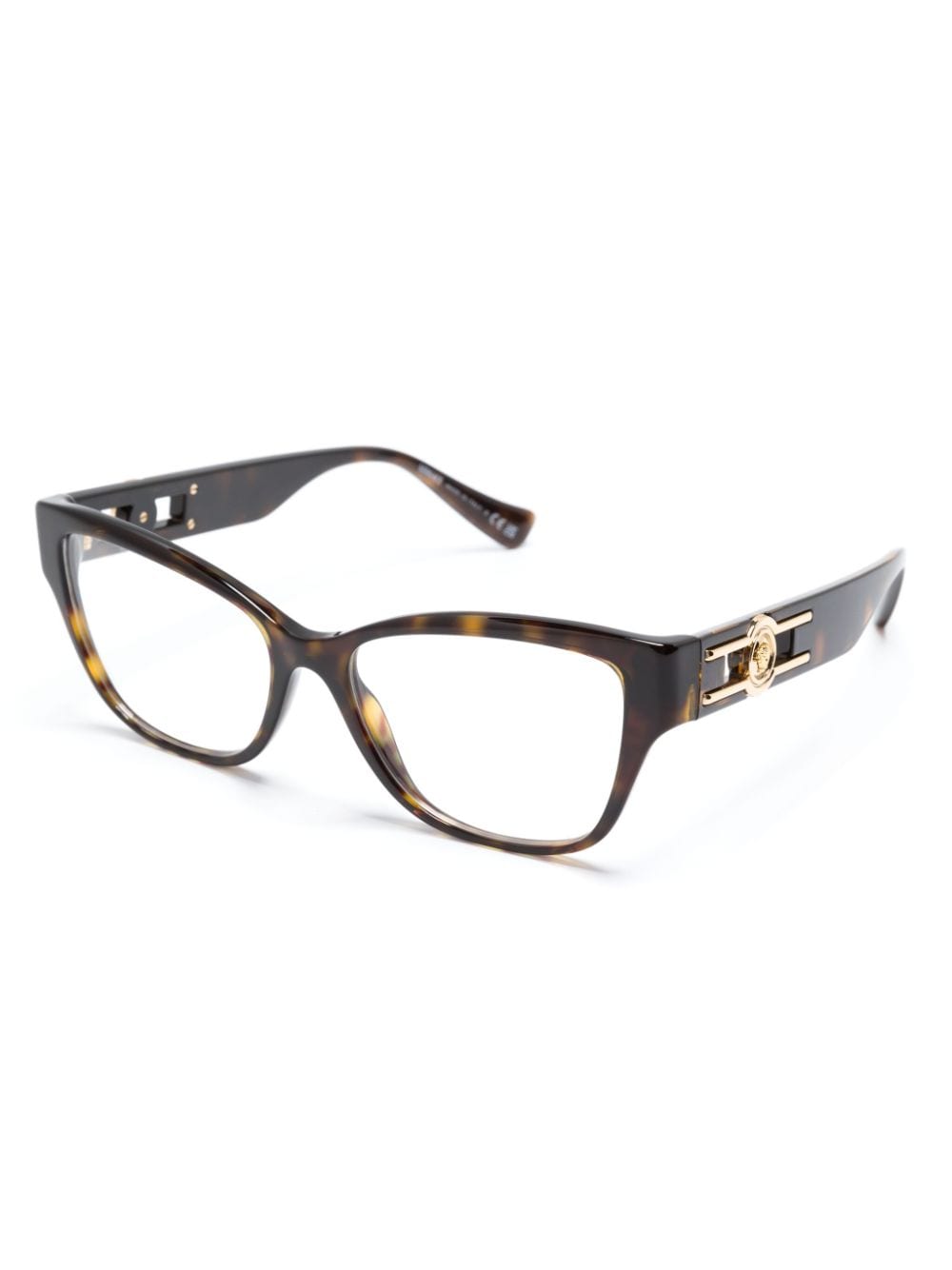 Versace Eyewear Bril met cat-eye montuur en logoplakkaat - Bruin