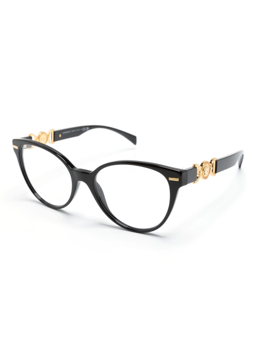 Versace Eyewear Bril met rond montuur - Zwart