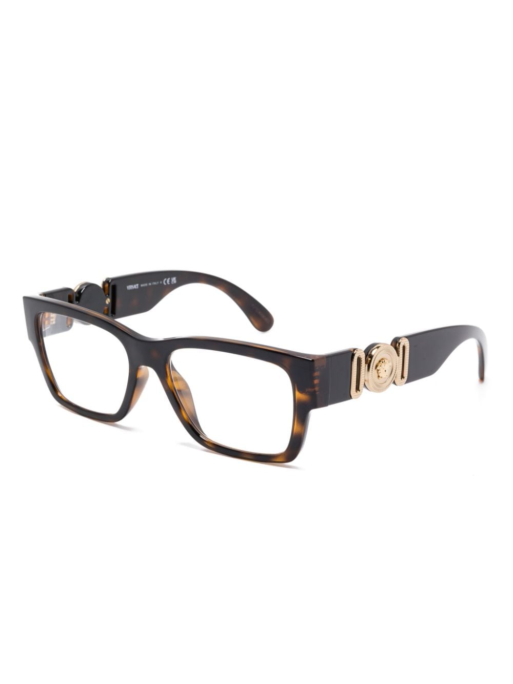 Versace Eyewear Bril met schildpadschild-design - Bruin