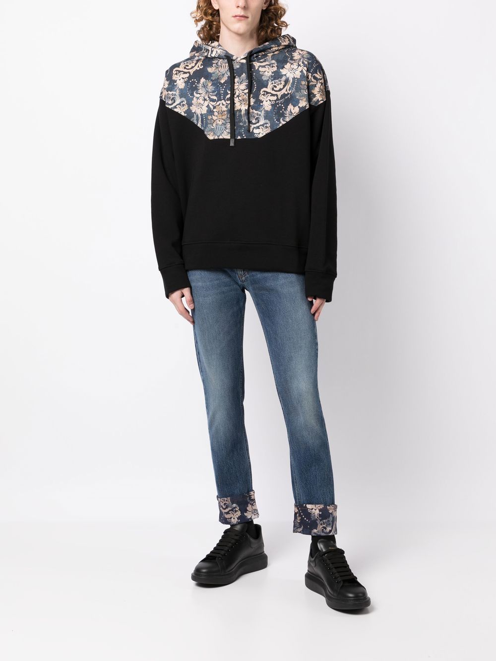 Versace Jeans Couture Jeans met bloemenprint - Blauw