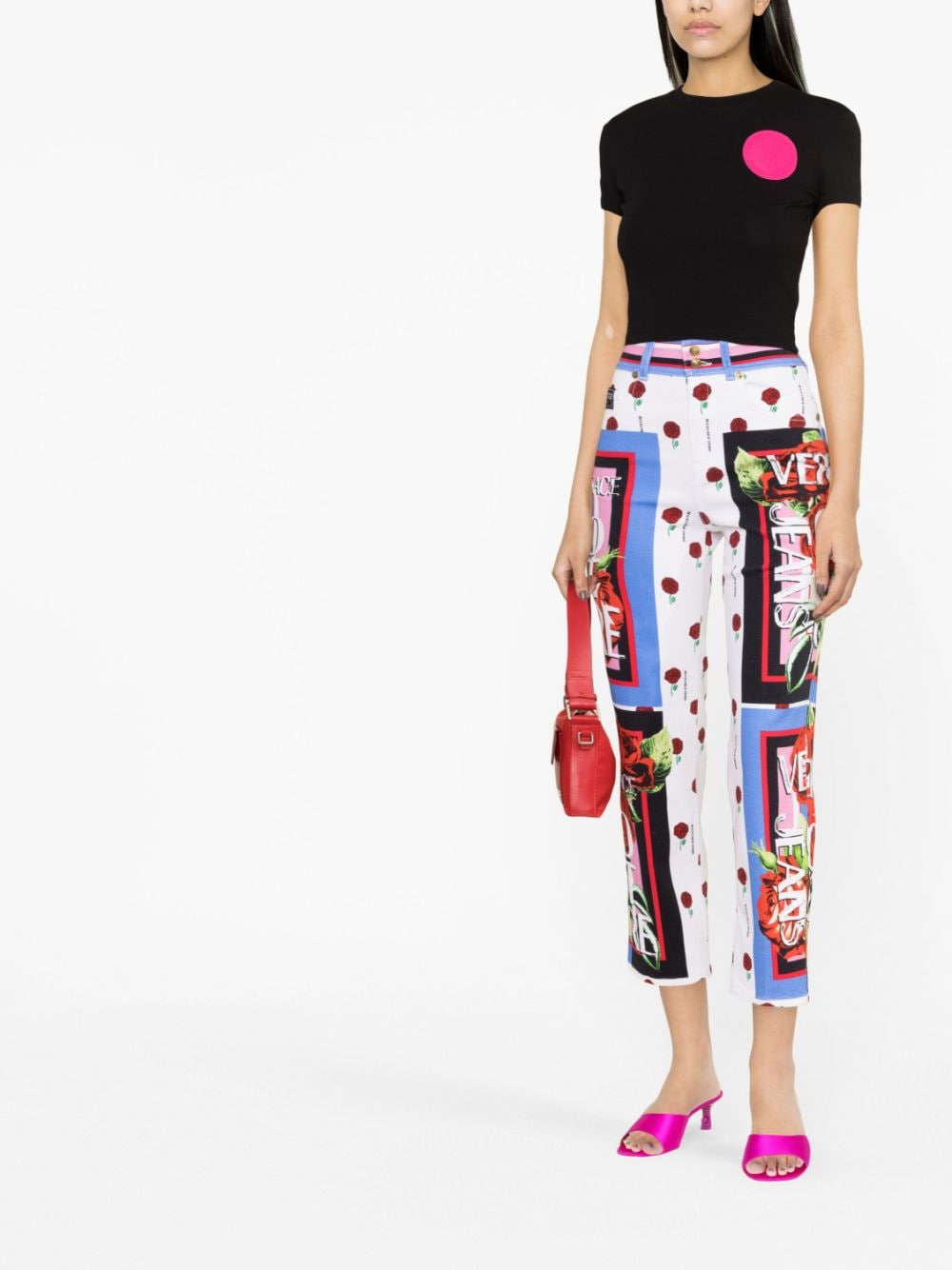 Versace Jeans Couture Jeans met grafische print - Wit