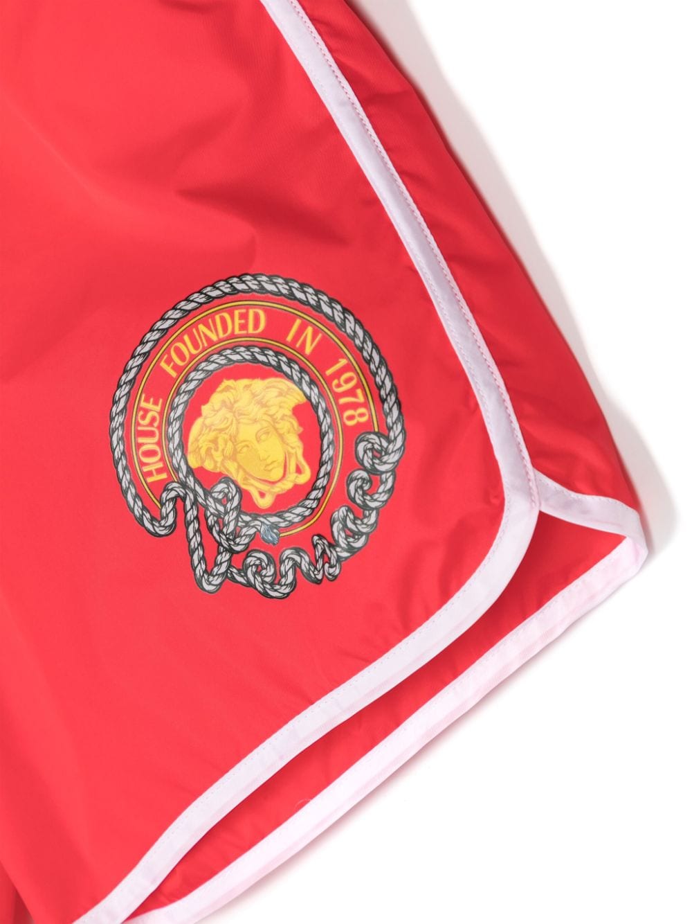 Versace Kids Medusa zwembroek met logoprint - Rood