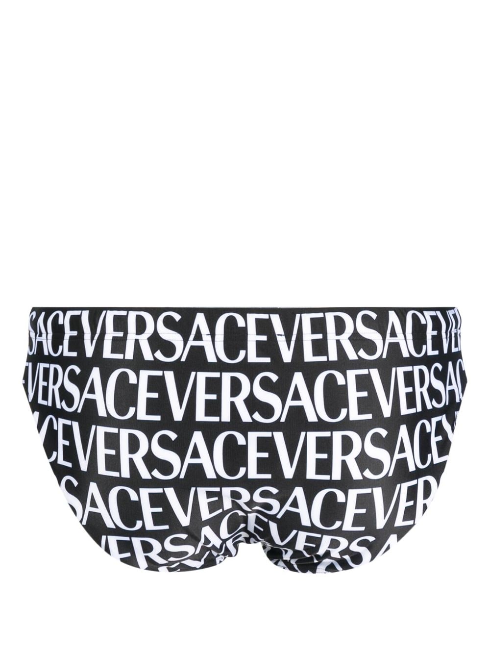 Versace Zwembroek met logoprint - Zwart