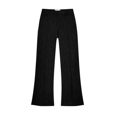 Vintage Stripe Boot Cut Broek Summum Woman , Black , Dames