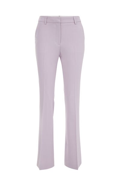 WE Fashion - Dames flared pantalon - Regular fit - Lila - Maat: 34