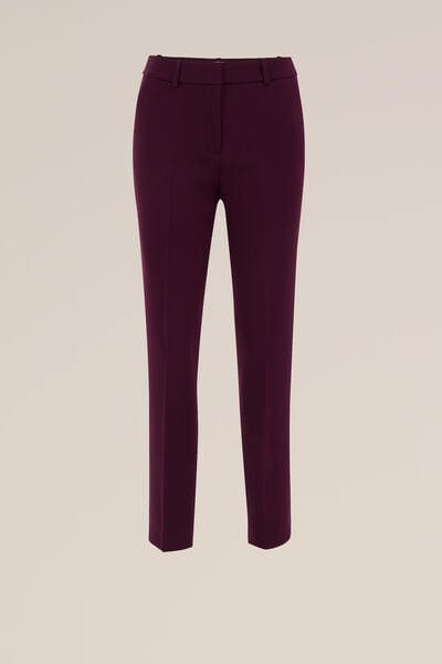 WE Fashion - Dames slim fit pantalon - Slim Fit - Donkerpaars - Maat: 32