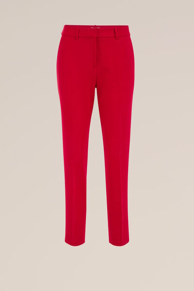 WE Fashion - Dames slim fit pantalon - Slim Fit - Felrood - Maat: 32