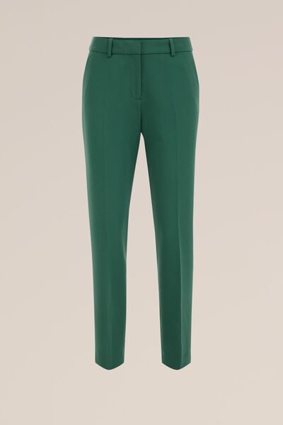 WE Fashion - Dames slim fit pantalon - Slim Fit - Legergroen - Maat: 34