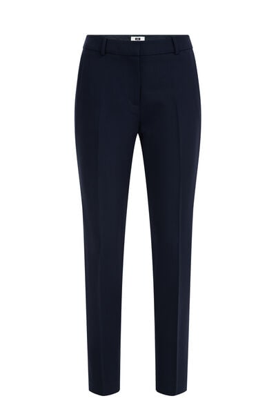 WE Fashion - Dames slim fit pantalon - Slim Fit - Marineblauw - Maat: 32