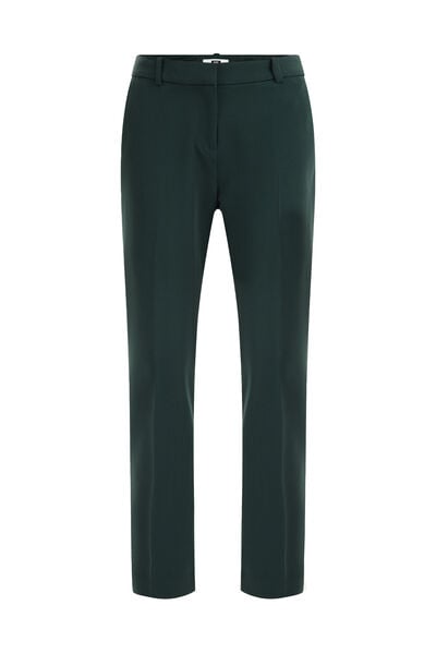 WE Fashion - Dames slim fit pantalon - Slim Fit - Mosgroen - Maat: 32