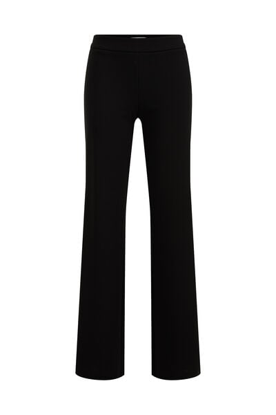 WE Fashion - Dames wide leg pantalon - High waist - Zwart - Maat: XS