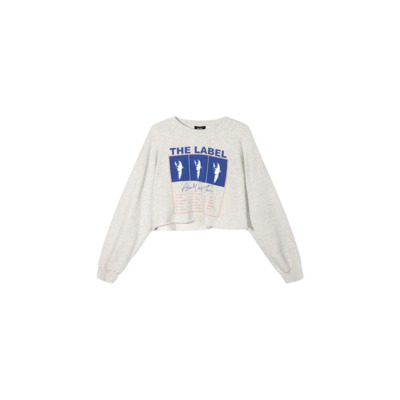 Wereldtour Cropped Sweater Alix The Label , White , Dames