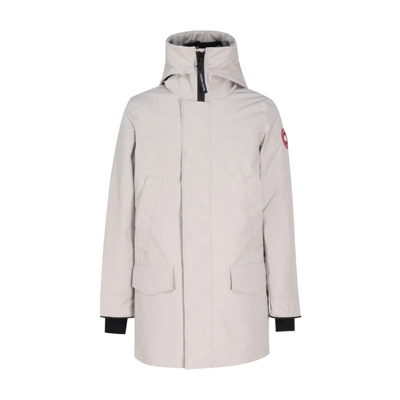 Witte Gewatteerde Jas met Verstelbare Capuchon Canada Goose , White , Heren