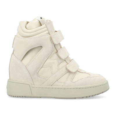 Witte High Top Sneakers met Verborgen Sleehak Isabel Marant , White , Dames