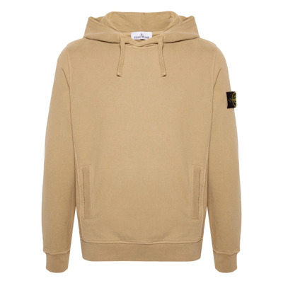 Witte Klassieke Hoodie Stone Island , Beige , Heren