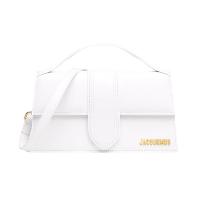 Witte Leren Grand Bambino Tas Jacquemus , White , Dames