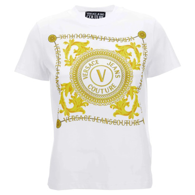 Witte T-shirt en Polo Collectie Versace Jeans Couture , White , Dames