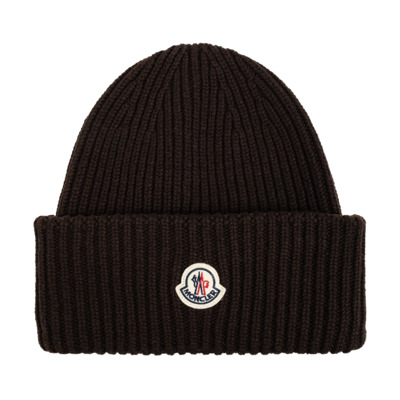 Wollen muts Moncler , Brown , Heren