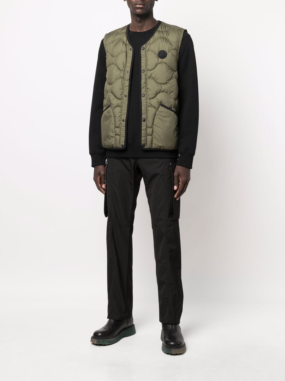 Woolrich Bodywarmer met logopatch - Groen