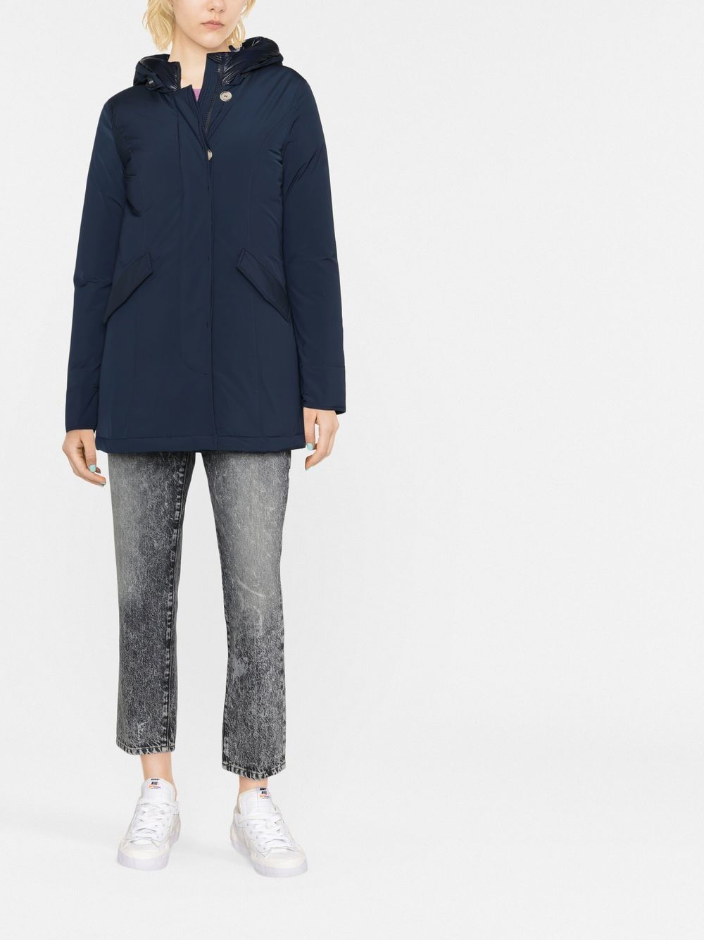 Woolrich Jas met capuchon - Blauw