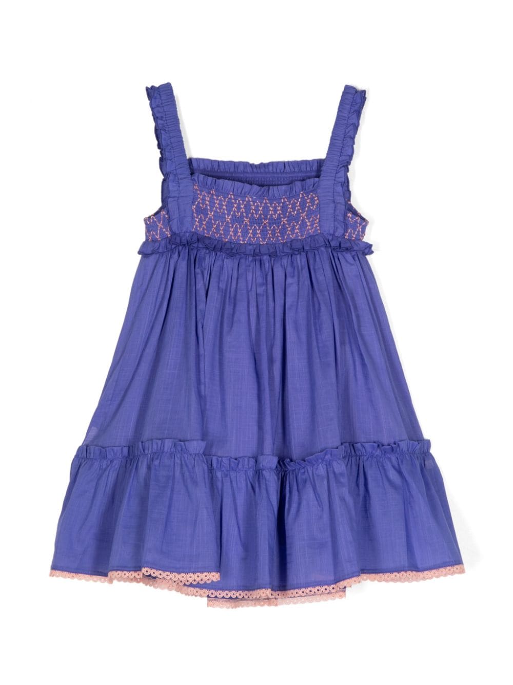 ZIMMERMANN Kids Jurk met ruches afwerking - Blauw