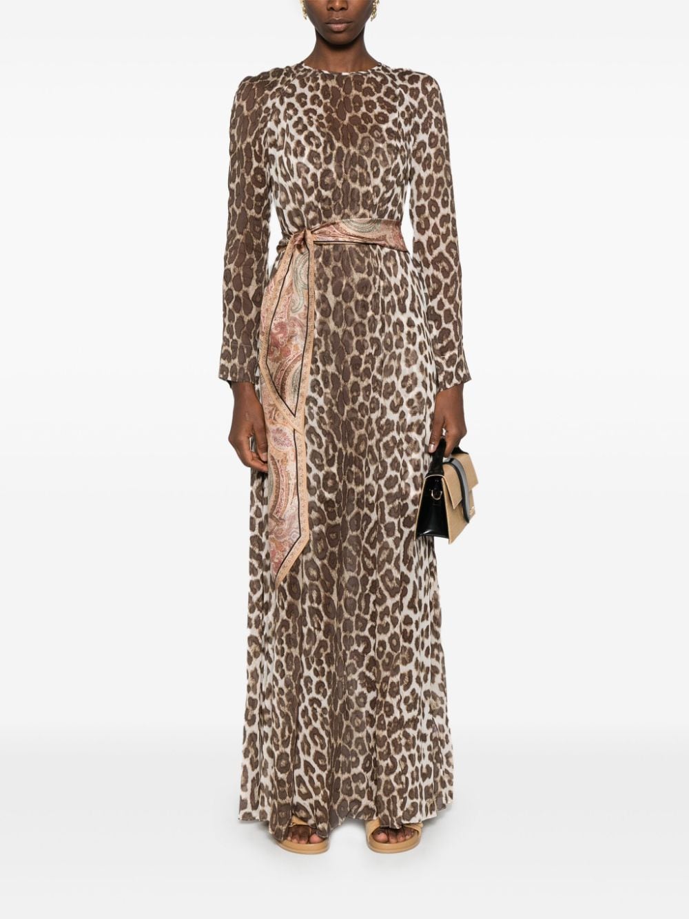 ZIMMERMANN Maxi-jurk met print - Bruin