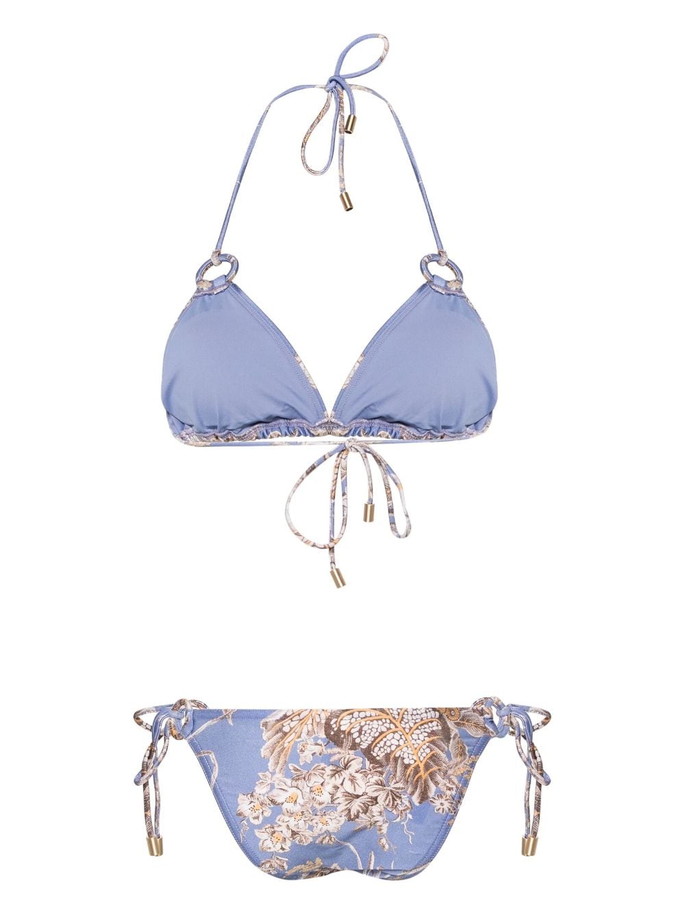 ZIMMERMANN Ottie bikini met ringdetail - Blauw