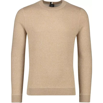 Zachte Gebreide Pull Boss Hugo Boss , Beige , Heren