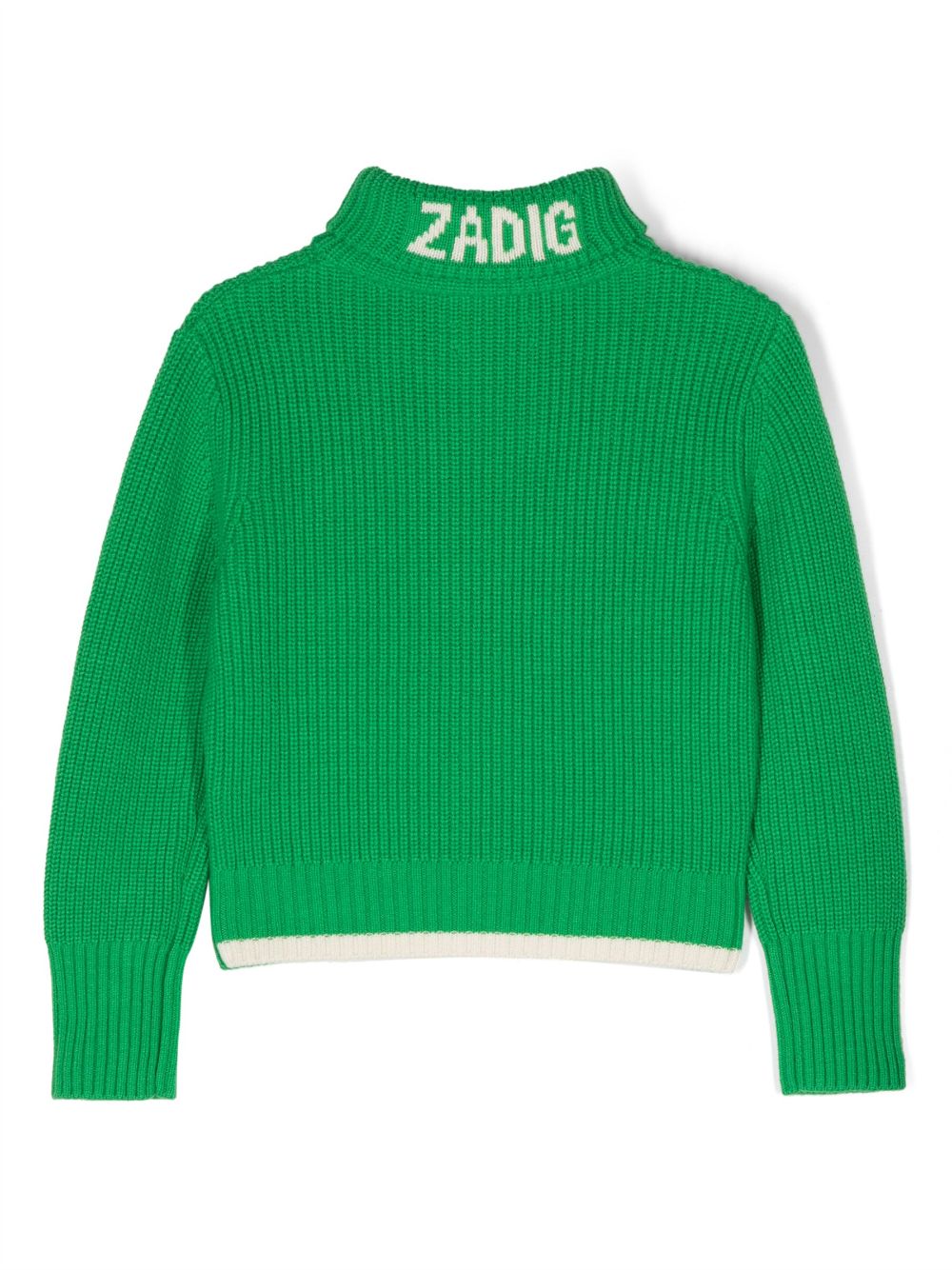 Zadig & Voltaire Kids Intarsia trui - Groen