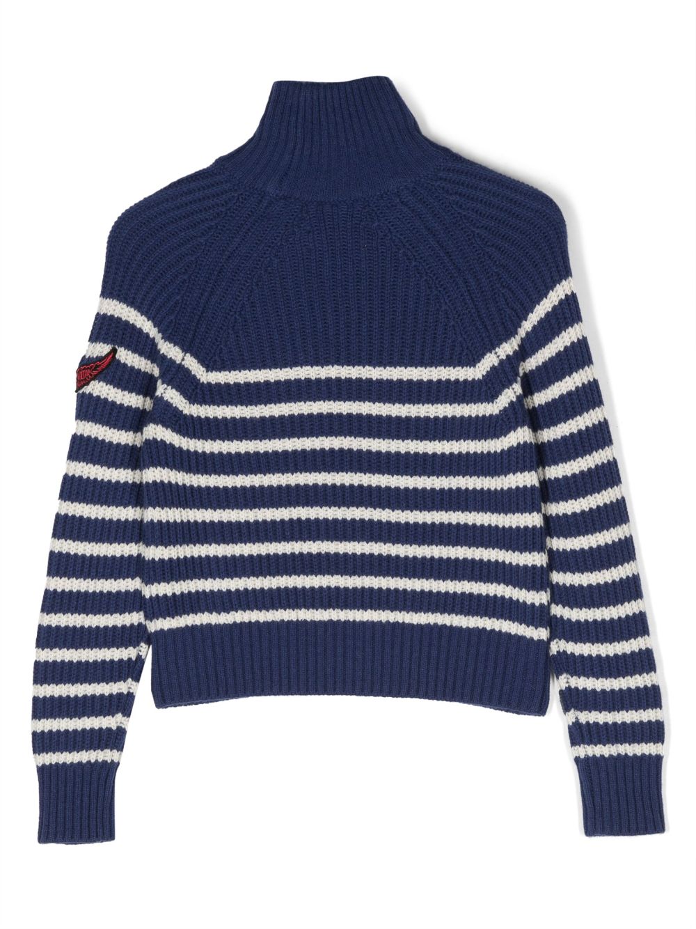 Zadig & Voltaire Kids Trui met logopatch - Blauw