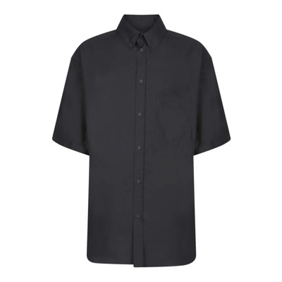 Zwart T-shirt Polo Stijl Balenciaga , Black , Heren