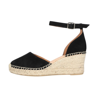 Zwarte Flora Braid Espadrille Sandaal Via Vai , Black , Dames