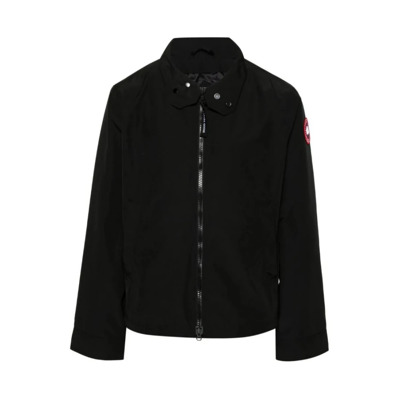 Zwarte jas met logopatch op mouw Canada Goose , Black , Heren