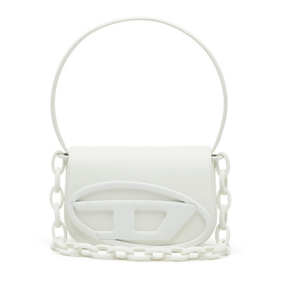 1DR - Iconic shoulder bag in matte leather Diesel , White , Dames