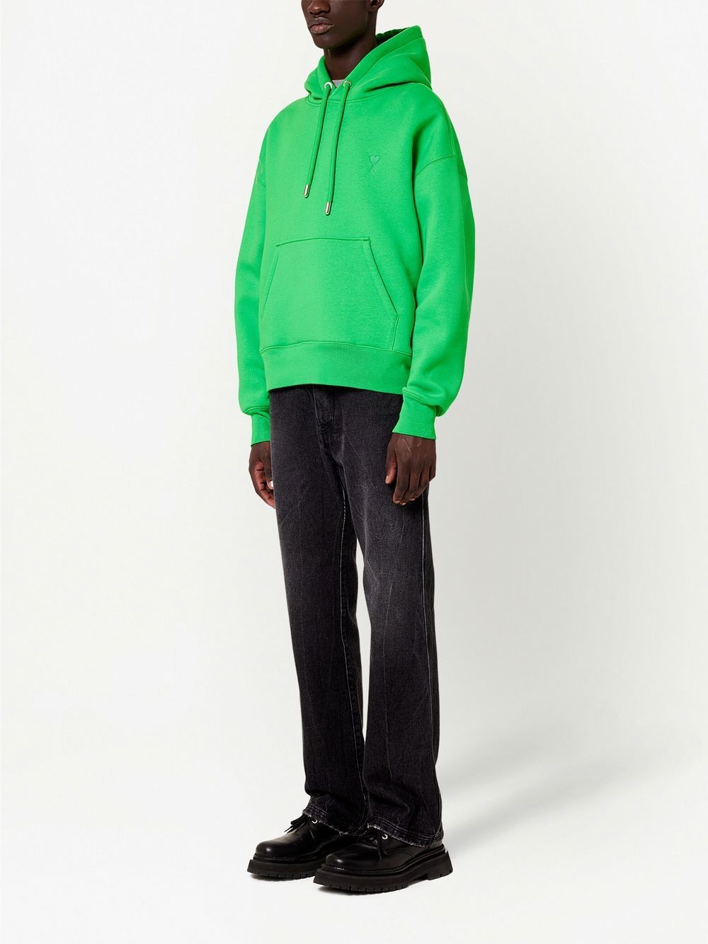 AMI Paris Hoodie met logo - Groen