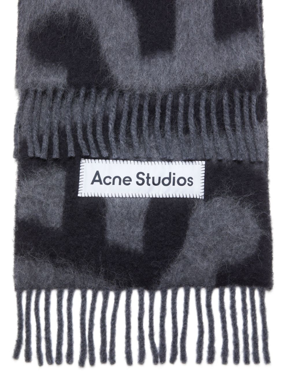 Acne Studios Sjaal met logo - Zwart