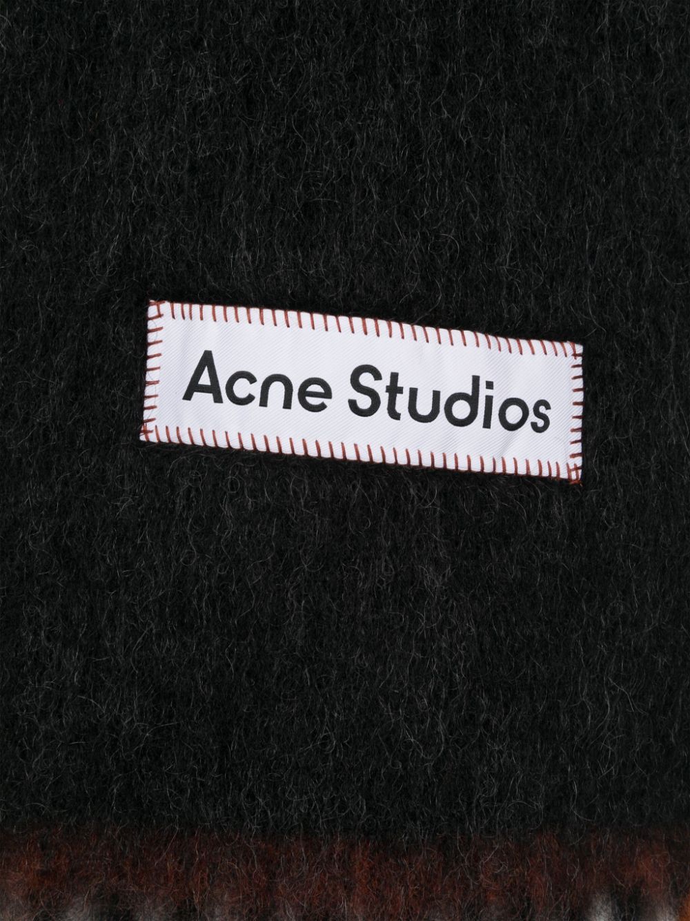 Acne Studios Sjaal met logopatch - Zwart