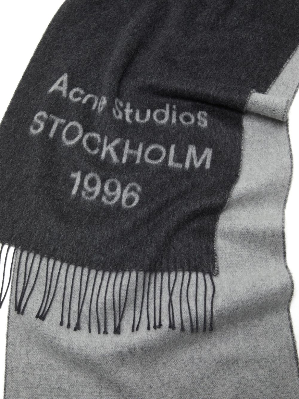 Acne Studios Sjaal met logoprint - Zwart