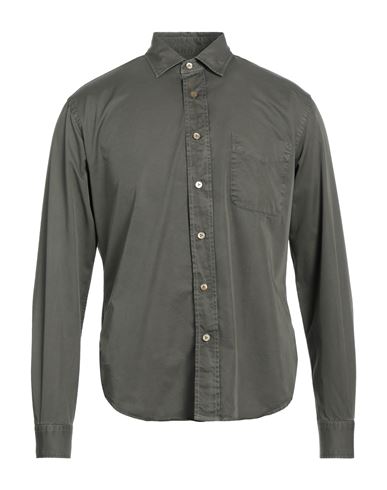 Alessandro Gherardi Man Shirt Military green Size M Cotton