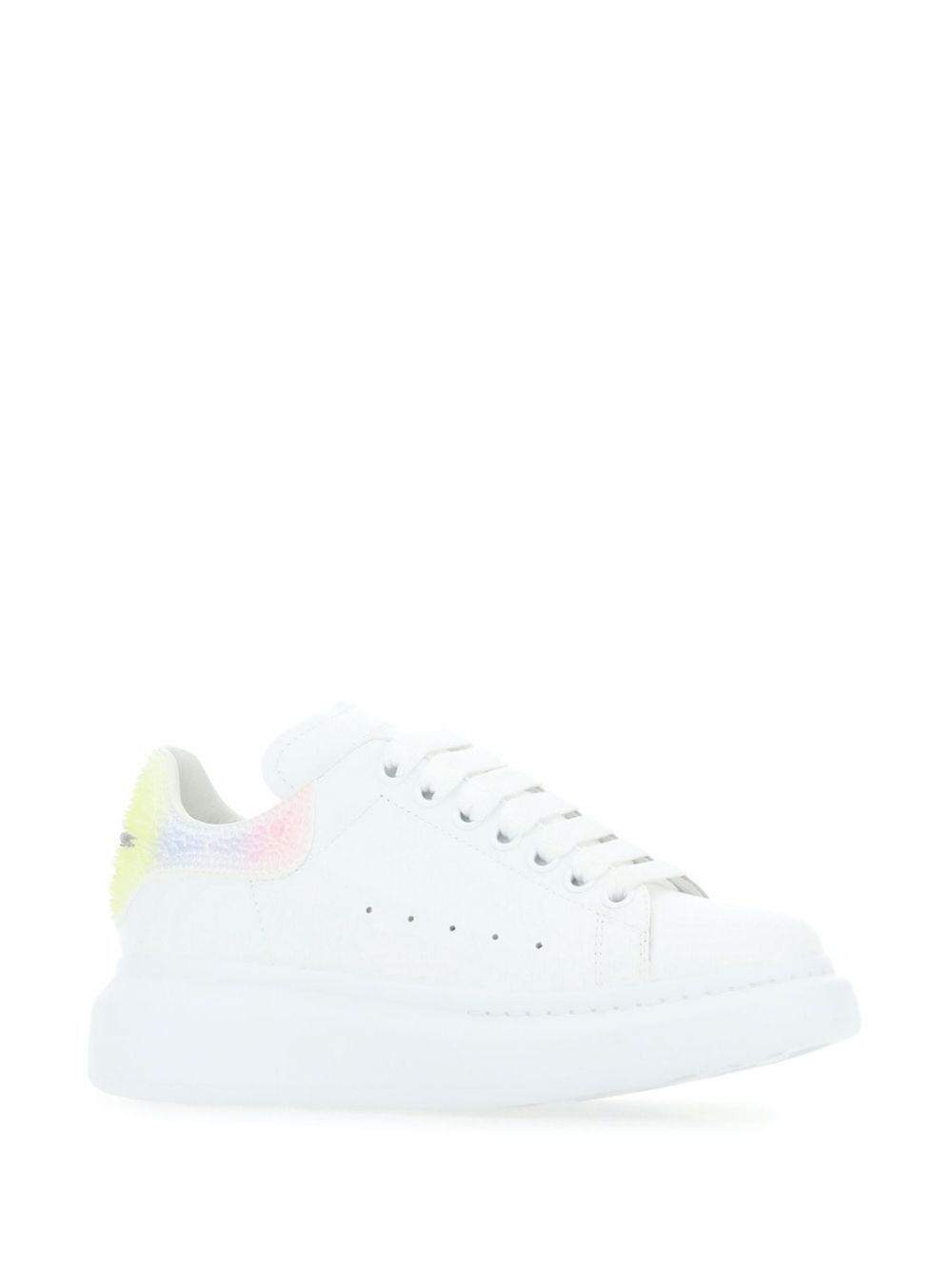 Alexander McQueen Sneakers verfraaid met kristallen - Wit